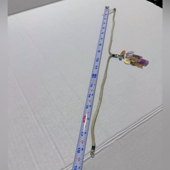 Peyote Bird Artisan Genuine Amethyst&Citrine 18" Leather Cord & Sterling Silver - Picture 5 of 6